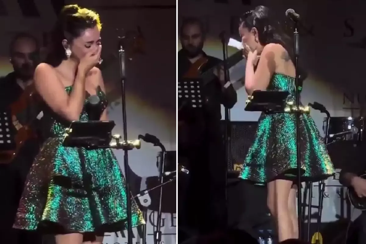 Öykü Gürman, Volkan Konak'ın şarkısını söylerken gözyaşlarına boğuldu