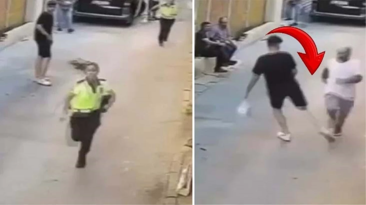 Polisten kaçan şüpheliye vatandaş çelmesi! Yere kapaklanınca yakalandı