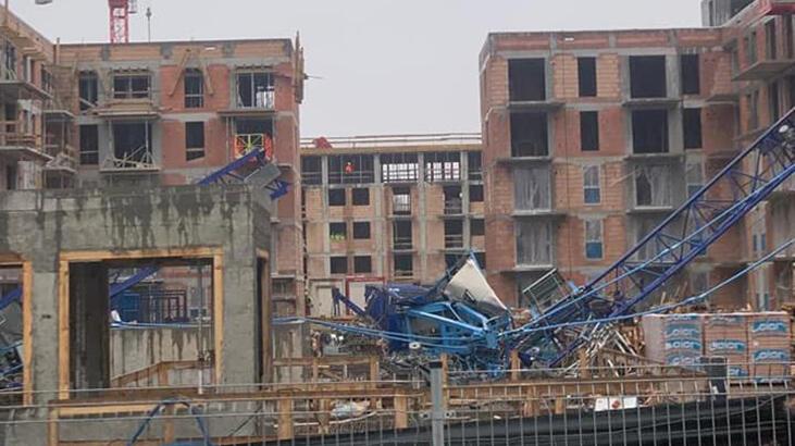 Polonya’da fırtına vinç kulesini devirdi! Ölü ve yaralılar var