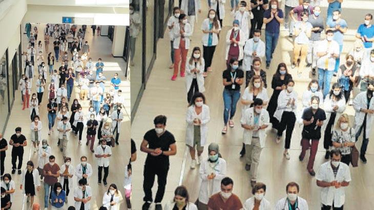 Sağlık çalışanları ek ödeme için yürüdü