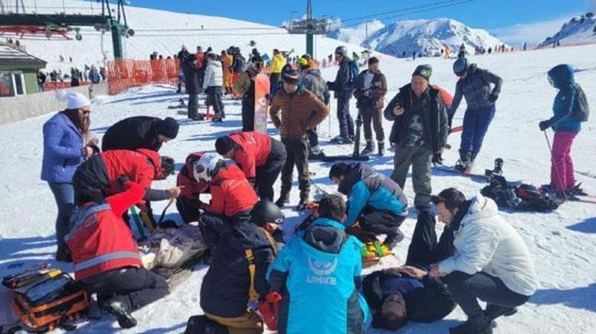 Saklıkent'te kayakçı bekleyenlere çarptı: 4 yaralı var