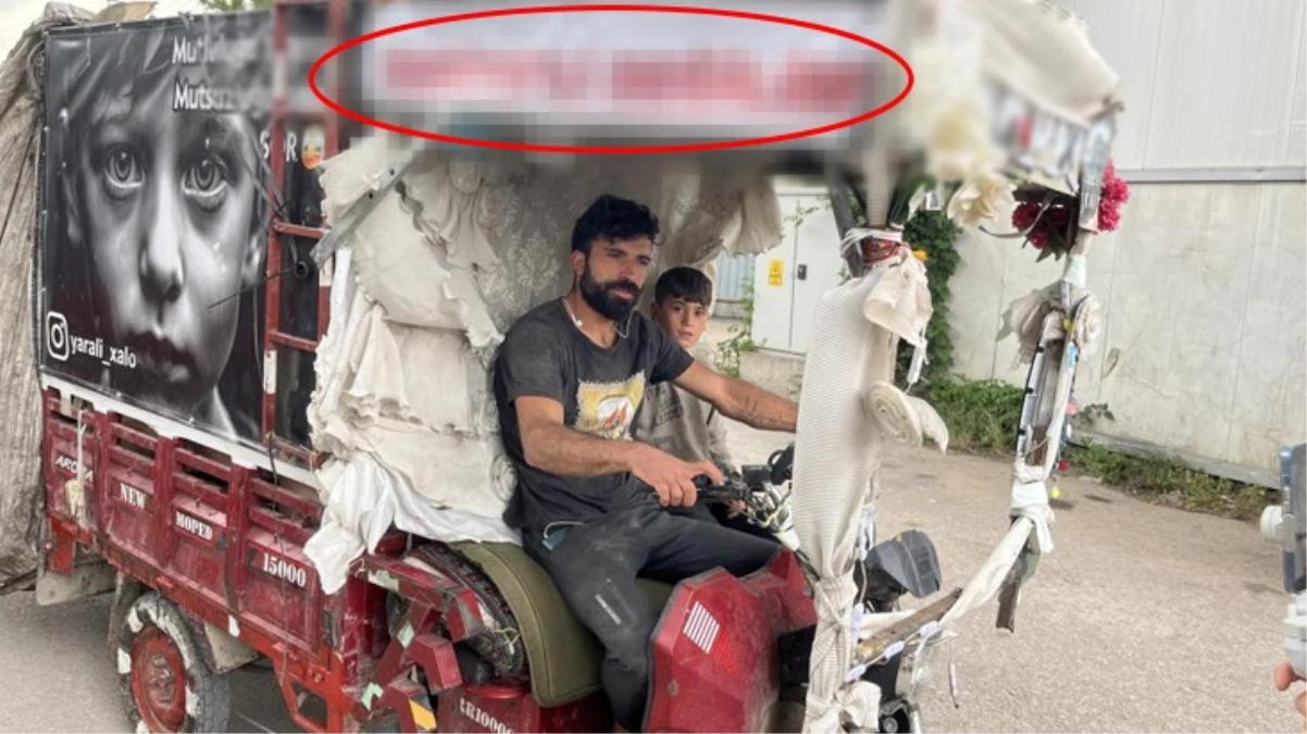 Saldırıya uğramaktan korkan kağıt toplayıcısı motosikletine 