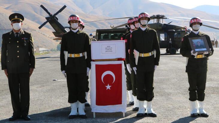 Şehit uzman çavuş, Hakkari'de törenle memleketine uğurlandı