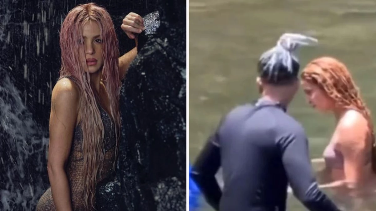 Shakira, şarkıcı Rauw Alejandro ile nehirde yüzerken görüntülendi