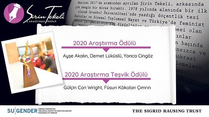 Şirin Tekeli ödülleri açıklandı