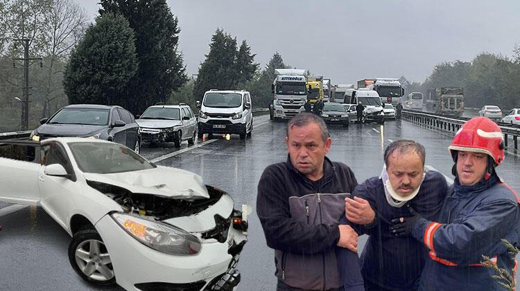 Anadolu Otoyolu'nda zincirleme kaza! 15 araç birbirine girdi