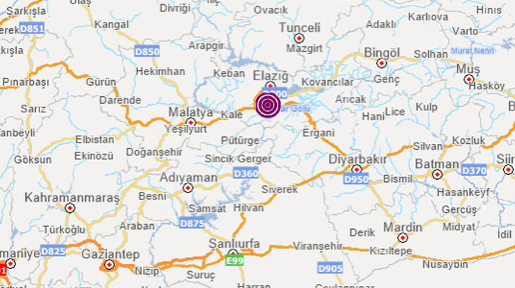 Elazığ'da 5.3 büyüklüğünde deprem! Bir kişi camdan atladı