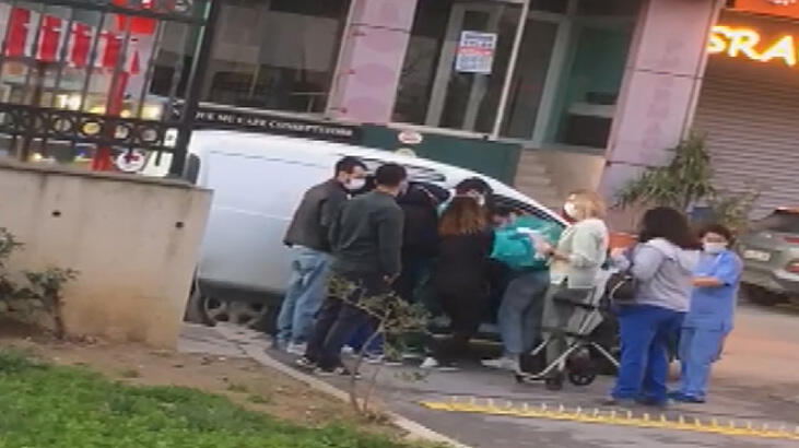 İnanılmaz anlar... İstanbul'da hastane kapısında doğum!