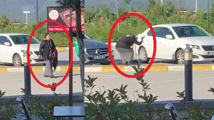 Otoparkta şok görüntü! Tartıştığı adamı önce vurdu sonra...