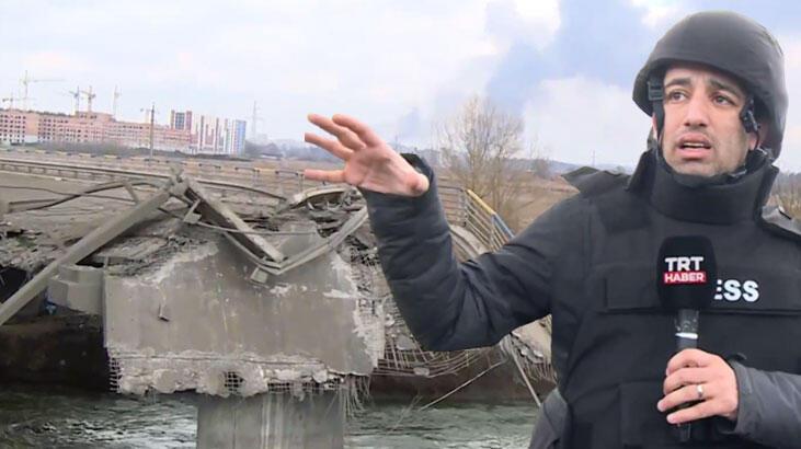 Ukrayna'da sıcak dakikalar! Türk gazetecilerin yakınına bomba düştü