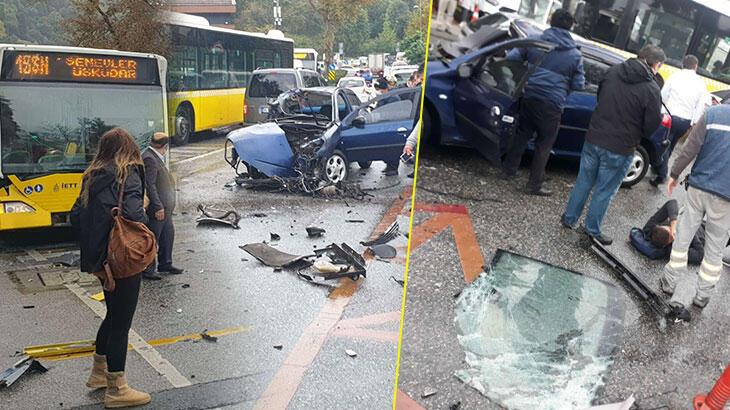 Son dakika... Yağmur kaza getirdi! Kafa kafaya çarpıştılar