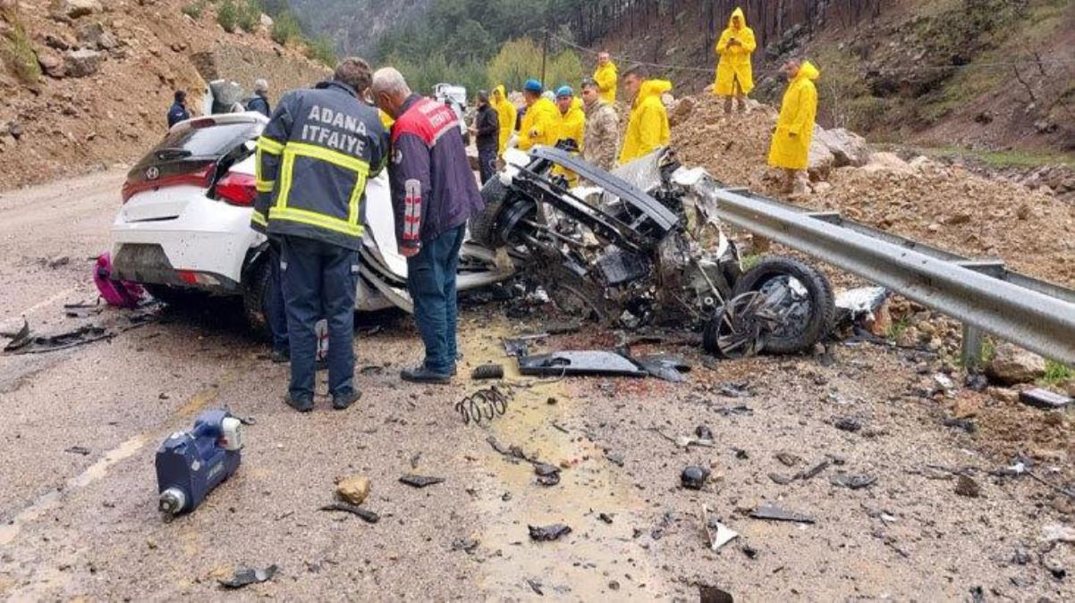 Adana'da heyelan nedeniyle üzerine kaya devrilen otomobildeki 4 öğretmen hayatını kaybetti