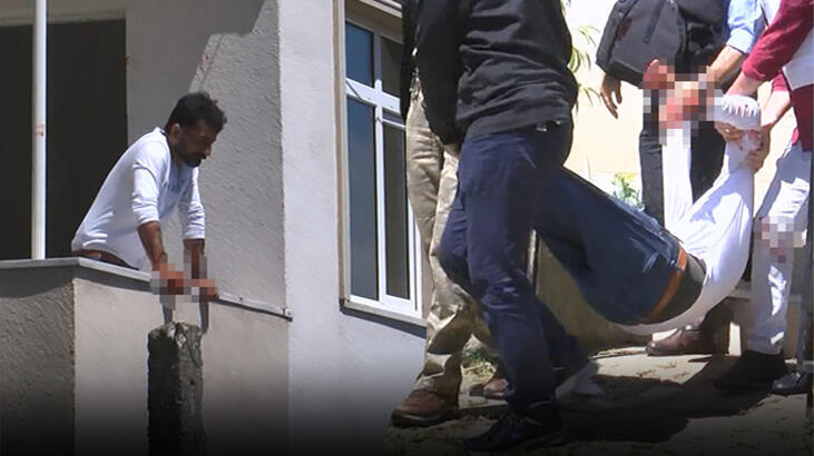 Evinin balkonunda bileklerini kesti