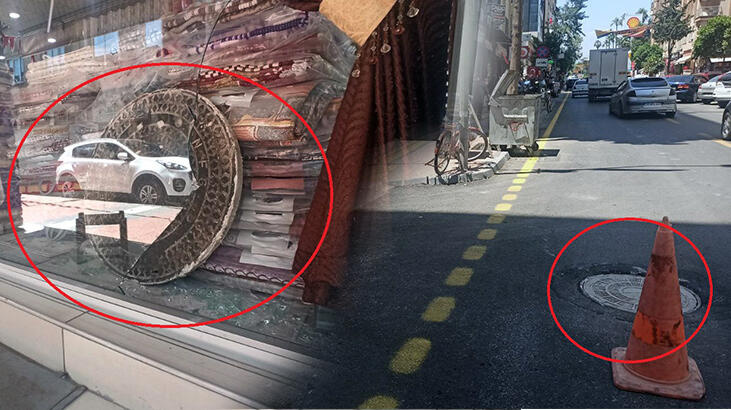 Rögar kapağı dehşeti! Bir anda fırladı