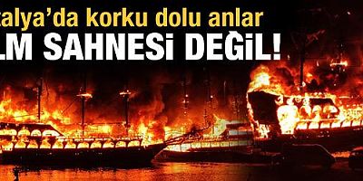 Alanya'da tur teknelerinde yangın