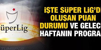 İşte Süper Lig'deki puan durumu!