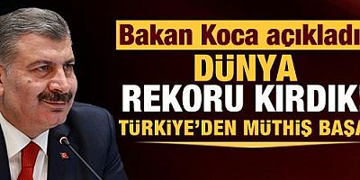 Sağlık Bakanı Fahrettin Koca açıkladı! Aşılamada dünya rekoru kırdık Sağlık Bakanı Fahrettin Koca açıkladı! Aşılamada dünya rekoru kırdık