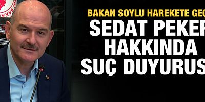 Bakan Soylu'dan Sedat Peker hakkında suç duyurusu