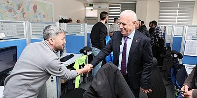 Başkan Bozbey, BUSKİ personeliyle bayramlaştı