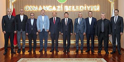 Başkan Erkan Aydın, KKTC 5. Cumhurbaşkanı Ersin Tatar'ı ağırladı