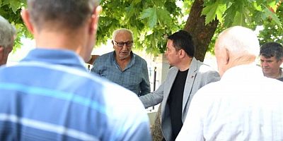 Başkan Erkan Aydın yangın bölgesinde