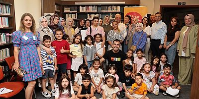 Başkan Şadi Özdemir, çocuklar ve ebeveynleri ile kütüphane buluştu