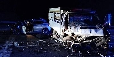Bingöl'de otomobil ile pikabın çarpışması sonucu 2 kişi öldü, 5 kişi yaralandı