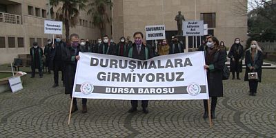 Bursa'da avukatlardan sessiz eylem