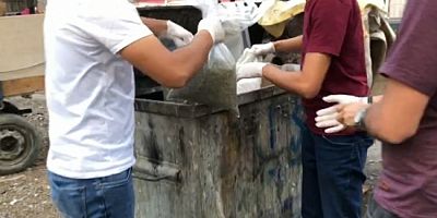 Bursa'da çöp konteynerinden 28 kilogram uyuşturucu çıktı