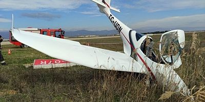 Bursa'da eğitim uçağı kaza kırıma uğradı!