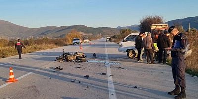 Bursa'da kamyonete arkadan çarpan motosiklet sürücüsü öldü