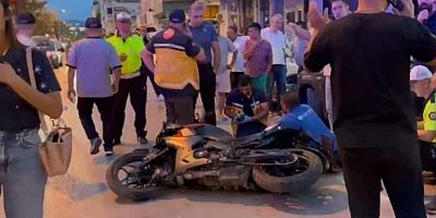 Bursa'da motosikletin çarptığı yaya metrelerce savruldu