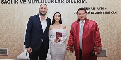 Bursa'da nikahı kıyılacak çifte Başkan Aydın'dan Sevgililer Günü sürprizi
