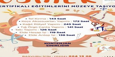 Bursa'da OSMEK eğitimlerini müzeye taşıyor