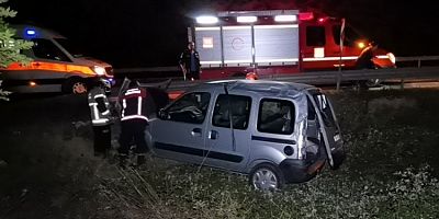 Bursa'da şarampole yuvarlanan araçta bir kişi öldü