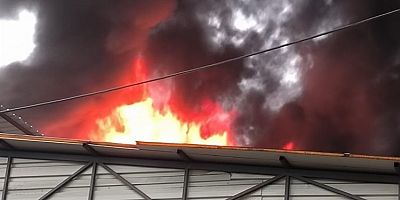 Bursa'da sünger imalat ve depolama fabrikasında korkutan yangın!