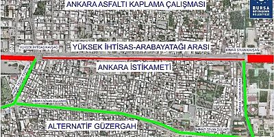 Bursa'da trafiğe asfalt yenileme düzenlemesi