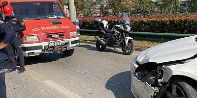 Bursa'da trafiği durma noktasına getiren kaza!
