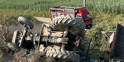 Bursa'da traktör devrildi! 1 ölü, 1 yaralı
