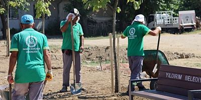 Bursa'da Yıldırım Belediyesi Millet Mahallesi'ne yeni park kazandırıyor