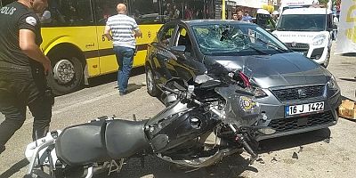 Bursa'da yunus ekipleri ile otomobil kafa kafaya çarpıştı