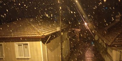 Bursa Keles'te kar yağışı başladı