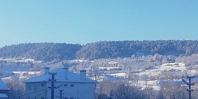 Bursa Keles'te kar yağışı çiftçinin yüzünü güldürdü
