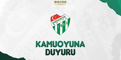 Bursaspor yönetimi camiaya seslendi!