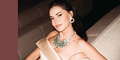 Fahriye Evcen ışıltısıyla Abu Dhabi'yi fethetti