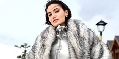 Fahriye Evcen kış tatilinde! Yeni kareler paylaştı