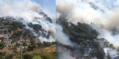 Hatay Antakya'da yangın! Alevler evlere sıçradı