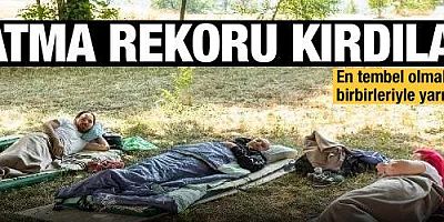 Karadağ'da en tembel kişi 117 saat yattı