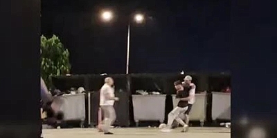 Kavga eden gencin kafasında bira şişesini böyle patlattı