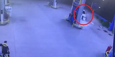 Kaza yapmamak için benzinliğe girdi; facia böyle teğet geçti